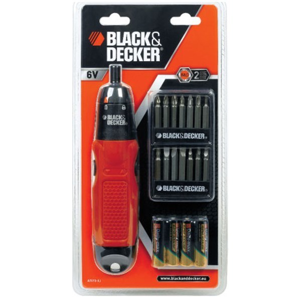 Black Decker A7073 IN 6V Alkaline Screwdriver Set