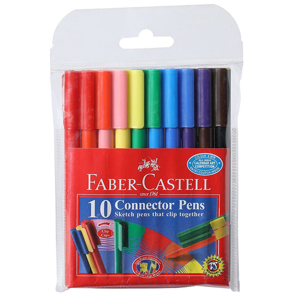 Faber-Castell Connector Pens Assorted Colours Pack 12