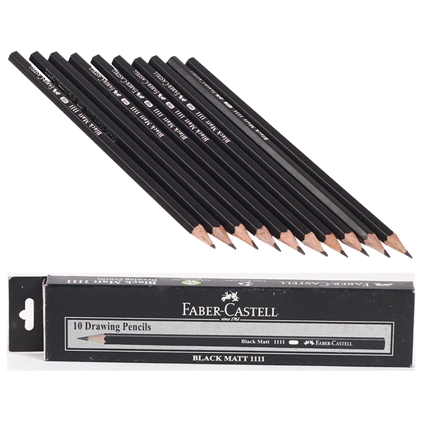 1111 Black matt graphite pencil HB, pack of 12