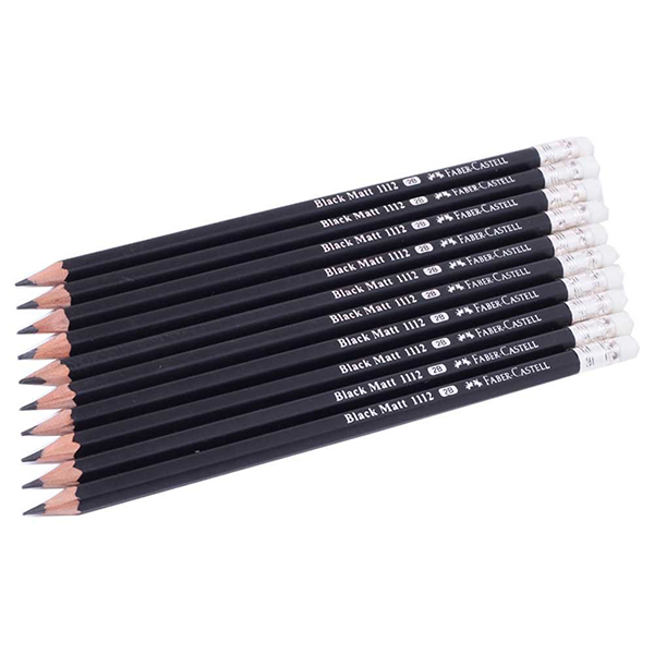 Buy Faber Castell F5320626701010 - 1111 2B Black Matt Pencil (6 Packs ...