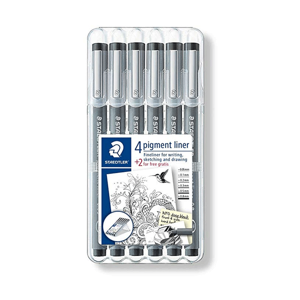 Buy Staedtler 308 SB 6P - Set of 6 Pieces Pigment Liner Pen Pack Online ...