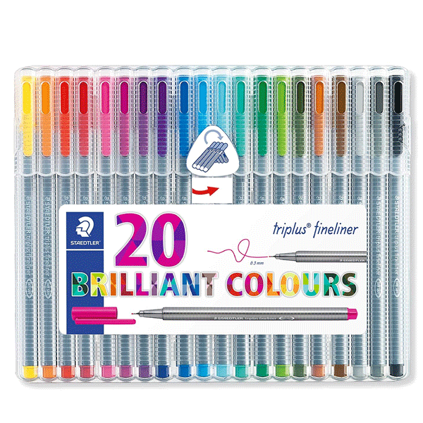 Buy Staedtler 334 SB 20 - Set of 20 Colours Triplus Fine Liner Online ...