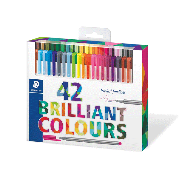 Buy Staedtler 334 C42 - Set of 42 Colours Triplus Fine Liner Online at ...