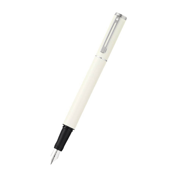Sheaffer Pop Ballpoint Pen White Chrome Trim 