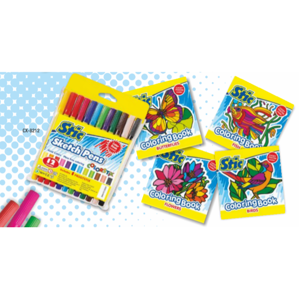 Buy Stic Cx 8212 12 Colour Set Colorstix Sketch Pen 12 Sets Online At Best Prices In India