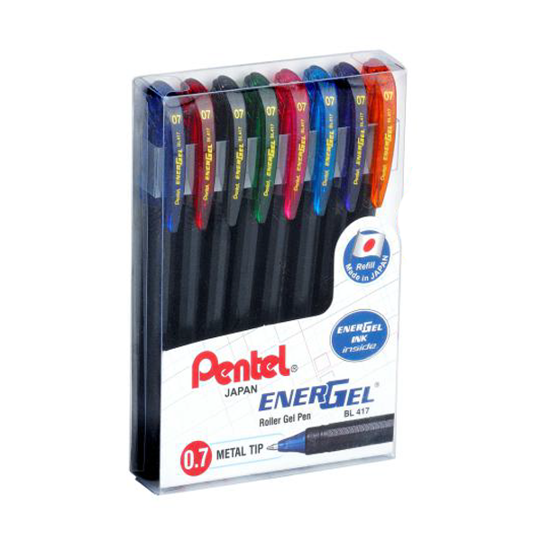 Buy Pentel Ener Gel - Set of 8 Roller Gel Pen Online at Best Prices in ...