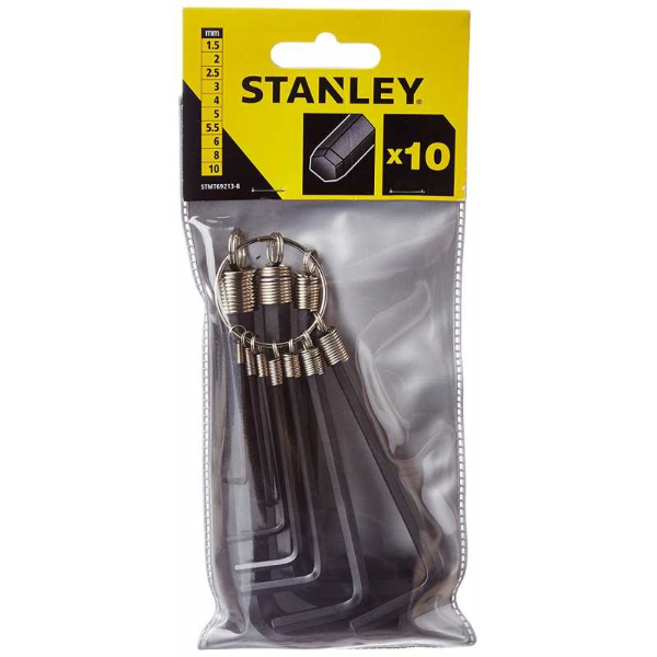 Buy Stanley STMT69213-8 - 10 Pc 1.5 to 10 mm Hex Key Ring (Pack of