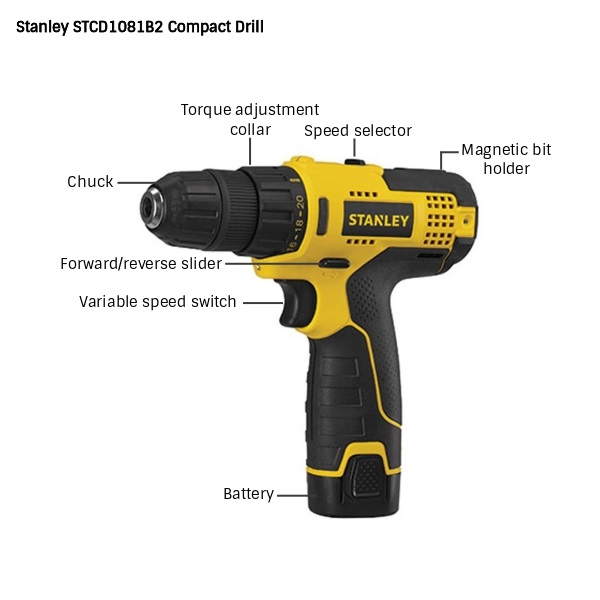 Stanley cordless 2024 drill 10.8 v