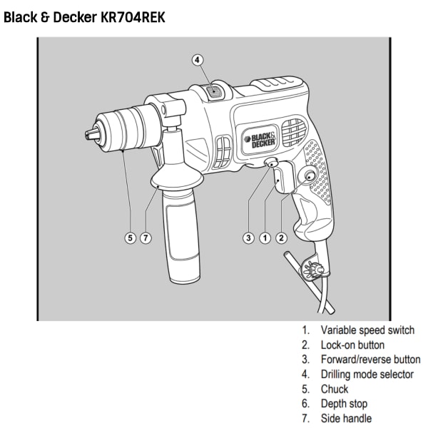 Buy Black Decker KR704REK 13 mm 710 W Hammer Drill Online at Best Prices in India