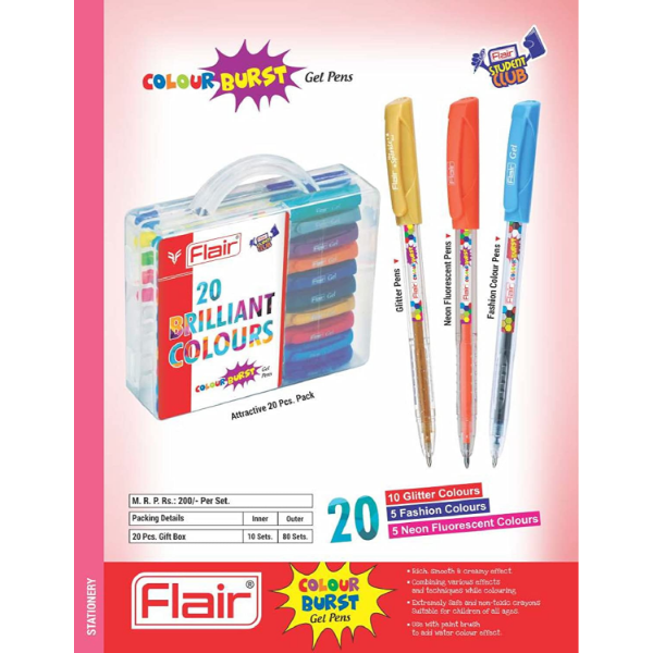 Buy Colour Gel Pen Set of 10 online in India