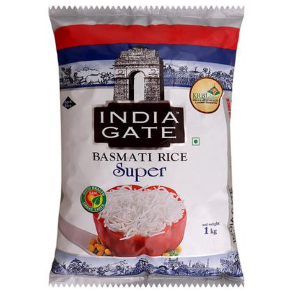 Buy India Gate 1 Kg Super Basmati Rice Online At Best Prices In India 5736