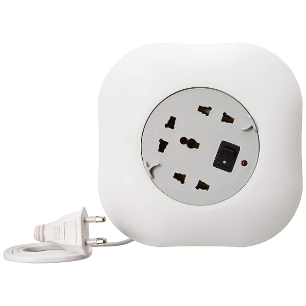 Buy Ecolink 913713666601 - White Extension Reel Cord Online at Best Prices  in India