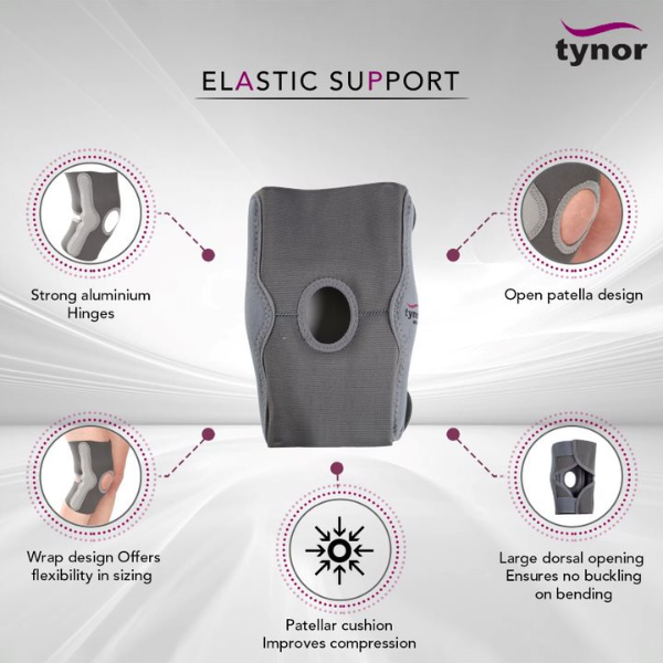 Buy Tynor Elastic Knee Support (M) (D 08) online at best price-Knee/Leg  Supports