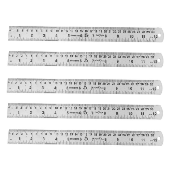 LOVELY® Omega 6 Inch-150 MM Stainless Steel Scale Ruler Pack of 5 :  : Office Products