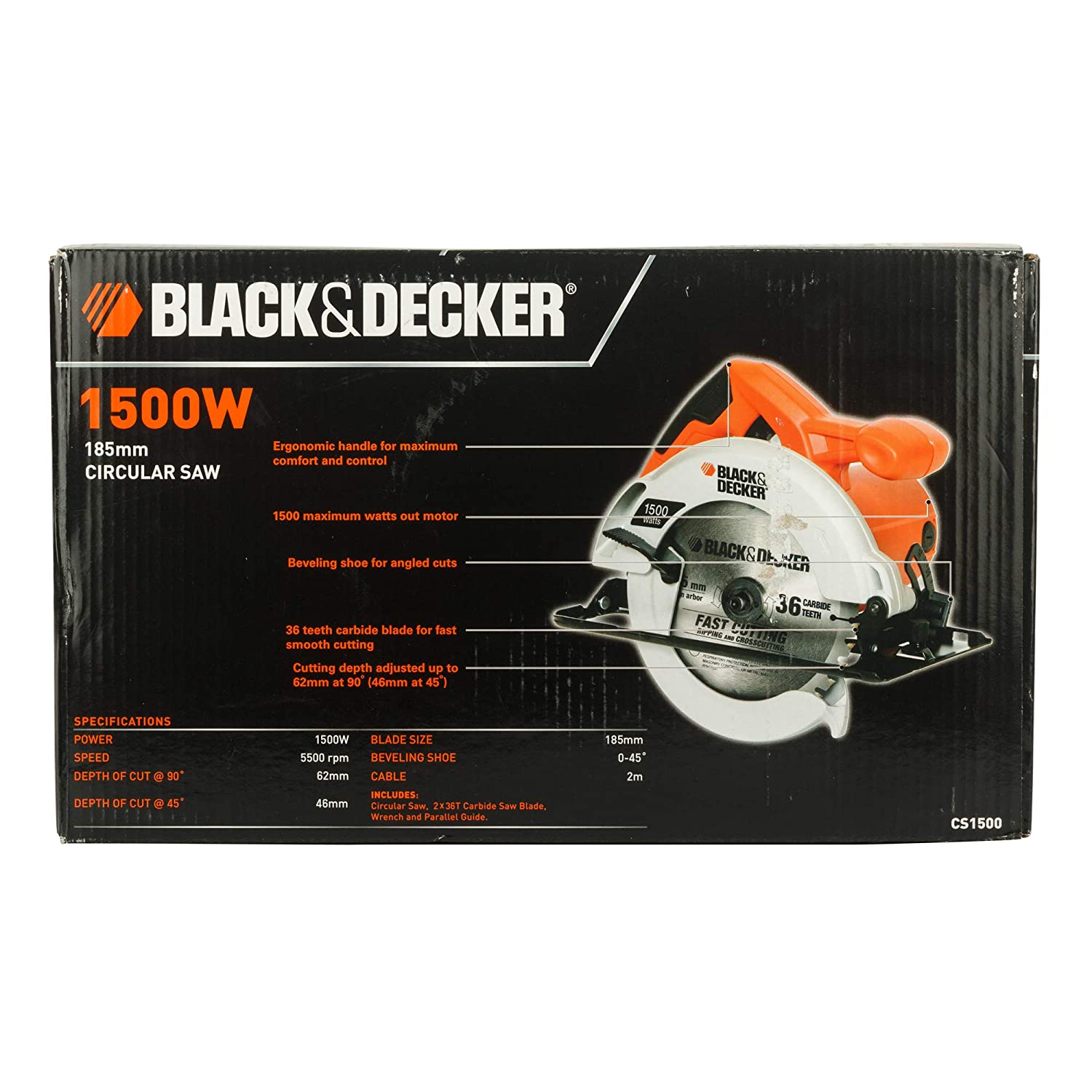 Buy Black Decker CS1500 7 Inch 1500 W Wood Cutting Circular Saw