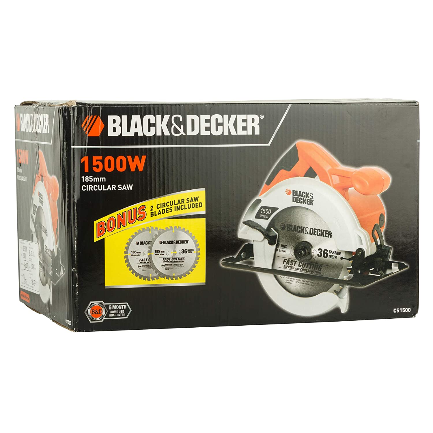 Black+decker 185mm 1500w Circular Saw Cs1500-in