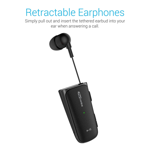 Buy Portronics Harmonics Klip II Black Retractable In Ear