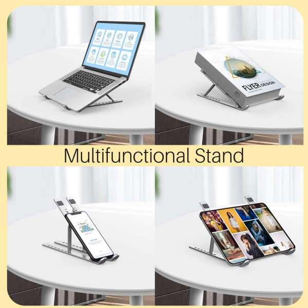 Buy Portronics MY Buddy K 2 Silver, Portable Laptop Stand Online at