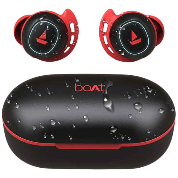 Buy Boat Airdopes 443 Red True Wireless TWS Earbuds with Case