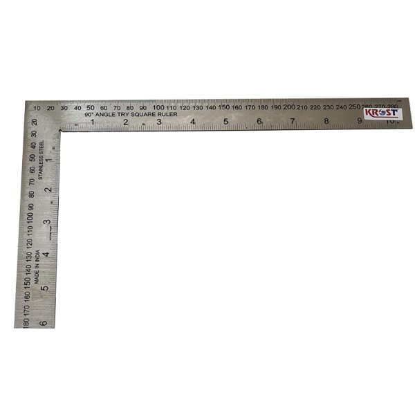 Buy Krost - 90 Degree/Right Angle, 10 Stainless Steel Metric Ruler Online  at Best Prices in India