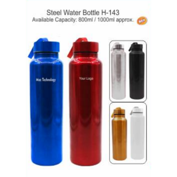 Buy Shakedeal H143 - 800 ml, Silver, Steel Water Bottle Online at Best ...