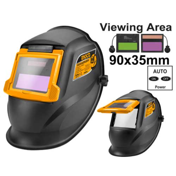 Buy Ingco AHM009 - 1/5000s, 90x35 mm Auto Darkening Welding Helmet With ...