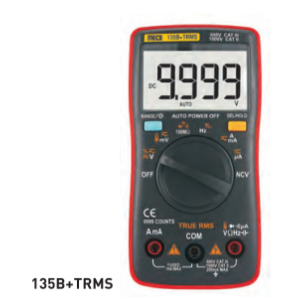 Buy Meco 135B+TRMs - 4 Digit, 9999 Count TRMS Autoranging Pocket Size ...