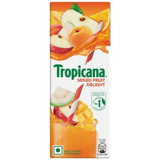 Buy Tropicana Delight Fruit Juice - 180 Ml, Mixed Fruit, Tetra Pack ...