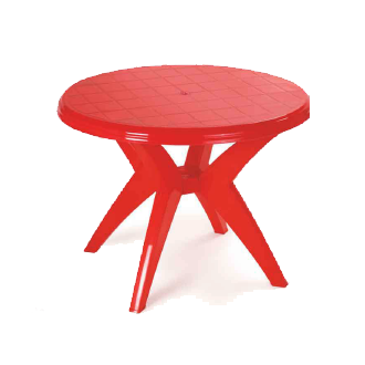 Buy Cello Presto 710x920 mm Red Four Seater Cross Legs Dining Table Online at Best Prices in India
