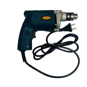 Suitable for beginners and professionals alike, Cutflex YK 10 - 10 mm, 350 W Electric Drill Machine can be used to fix or repair household furniture, toys, drilling holes to hang favourite pictures. The lightweight, budget-friendly, portable machine is equipped with a 350 W electric motor with no load speed 0-750 RPM. The ergonomic, user-friendly design, allows the users to work for a longer duration without getting much strain on their hands. It is made of insulated shock proof plastic body with soft grip. It weighs 1.5 kg.