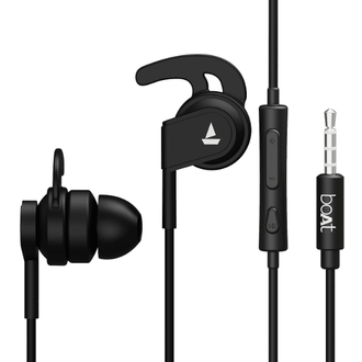 Buy Boat Bassheads 242 Black Sports In ear Wired Earphones with Mic Online at Best Prices in India