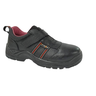 Buy Worktoes Albania - Buff Grain Black Leather Steel Toe Ladies Safety ...